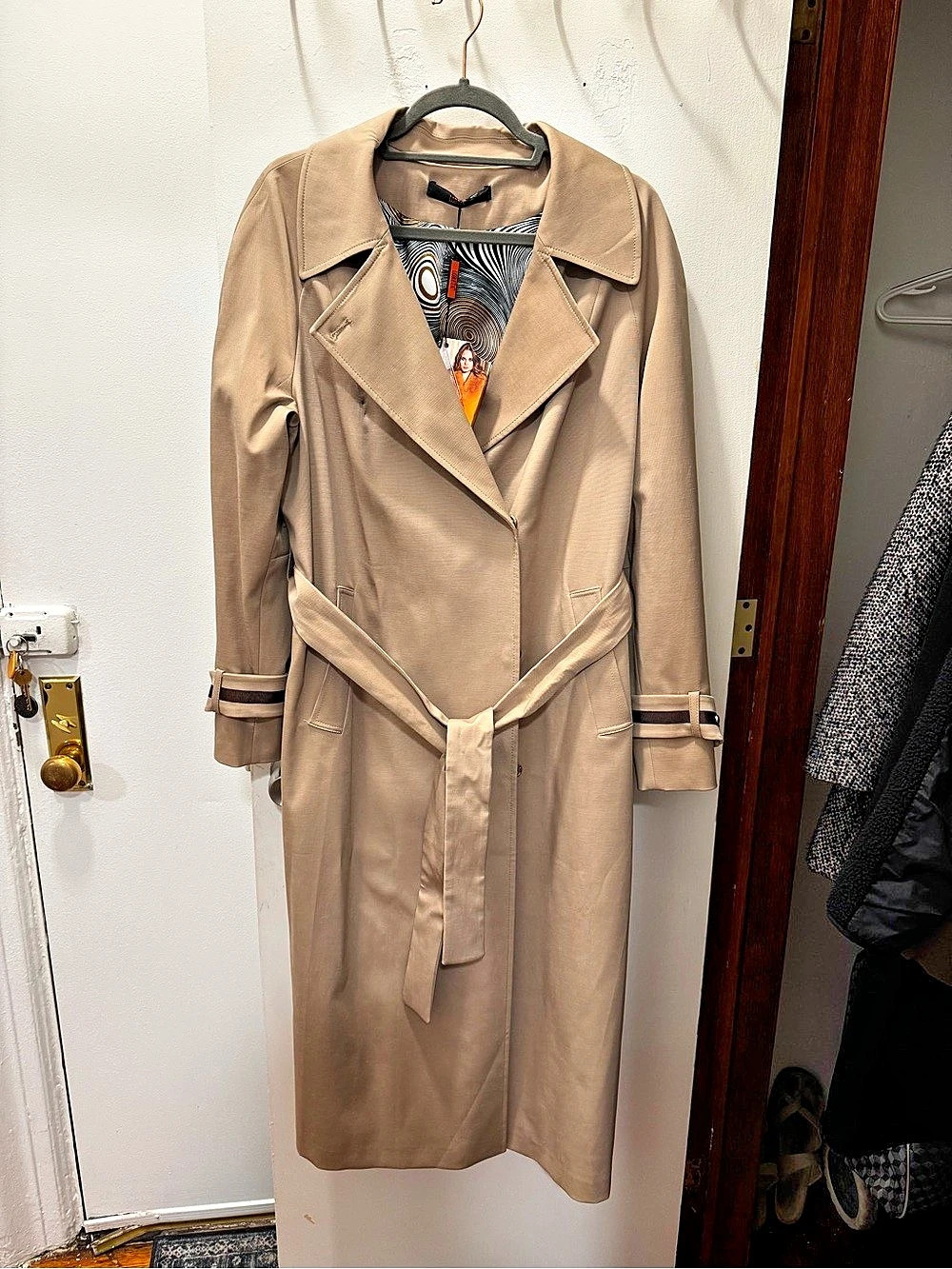 Beige classic trench coat NWT